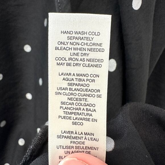 CHICO’S | Black White Polka Dot Open Drape Cardigan Jacket | Size 1 Medium - Picture 9 of 9
